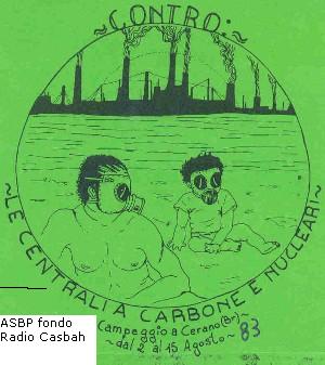 campeggio 1983 antinucleare a Cerano Brindisi no al carbone